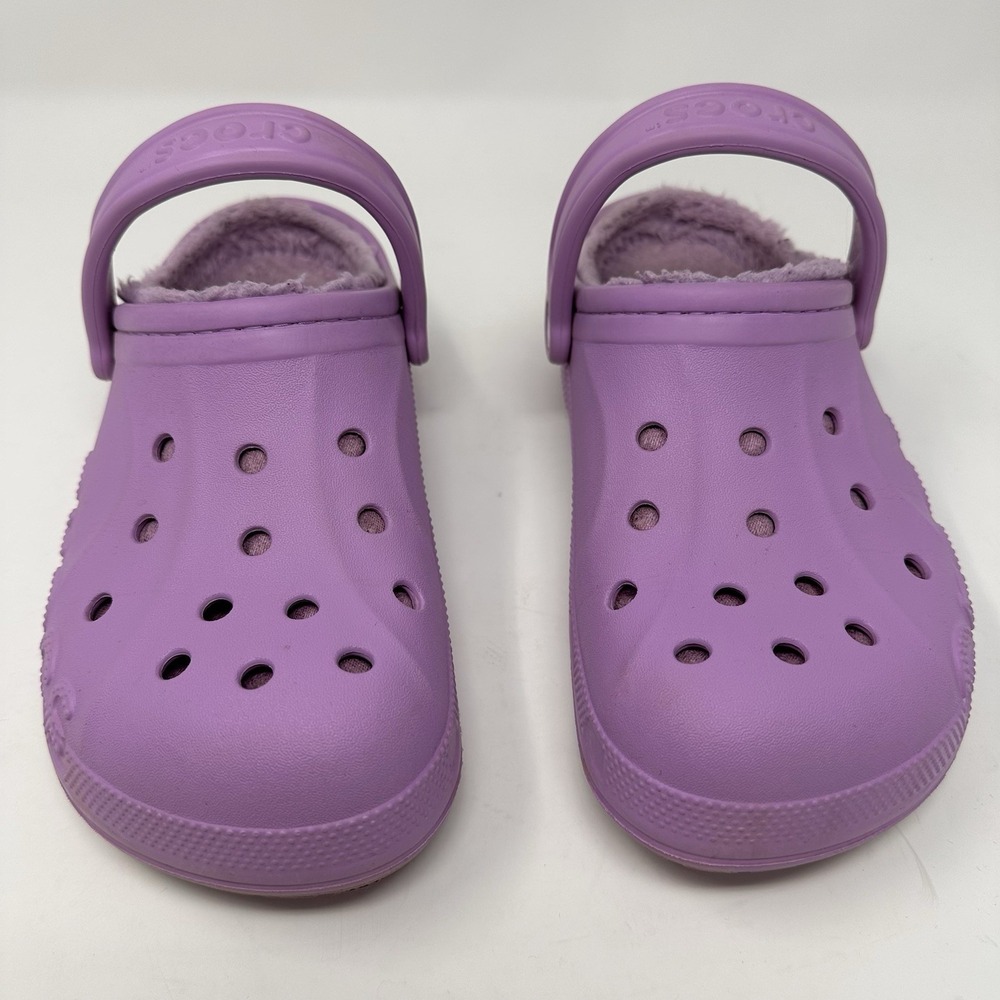 Crocs Unisex Classic Lined Clogs - Lavender Unisex Sz M7/W9 Purple Slip On - Picture 2 of 7